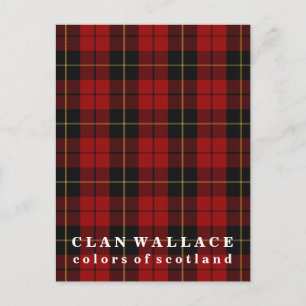 Carte Postale Couleurs écossaises Clan Wallace Tartan