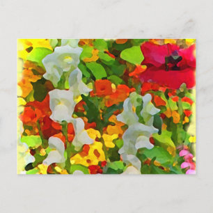 Carte Postale Couleurs gaies de jardin