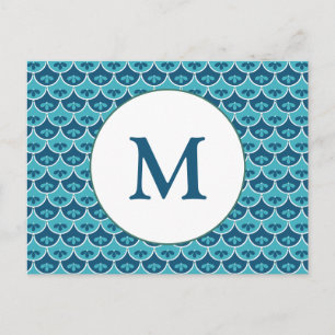 Carte Postale Couleurs personnalisées du motif floral de saint J