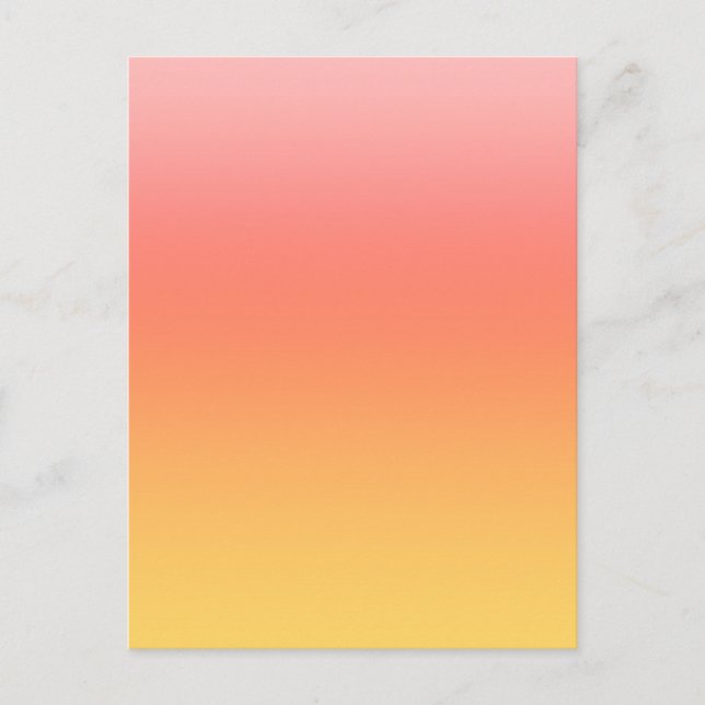 Carte Postale Couleurs simples - Jaune à Misty Pink ombre (Devant)