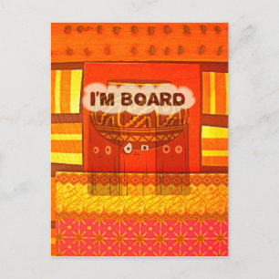 Carte Postale Couleurs traditionnelles d'Afrique rouge dorée Imp