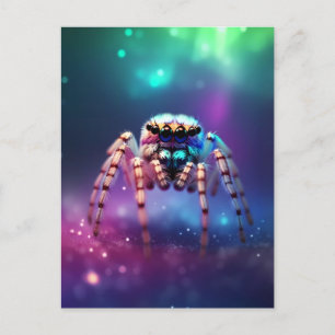 Carte Postale Couleurs vibrantes de l'araignée