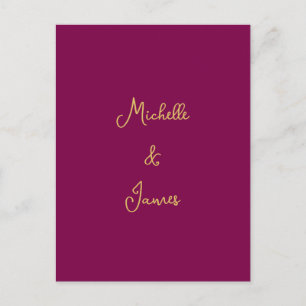 Carte Postale Couleurs Vin & Or Professionnel Tendance Moderne