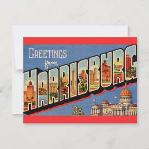 Carte Postale Couleurs Vintage Harrisburg PA