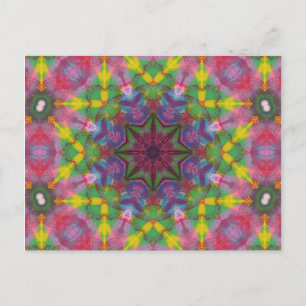 Carte Postale Couleurs vives Peinture Mandala