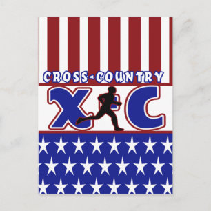 CARTE POSTALE COULEURS XC CROSS PATRIOTIC USA