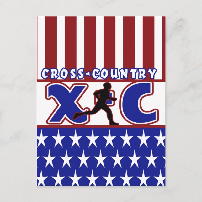 CARTE POSTALE COULEURS XC CROSS PATRIOTIC USA (Devant)