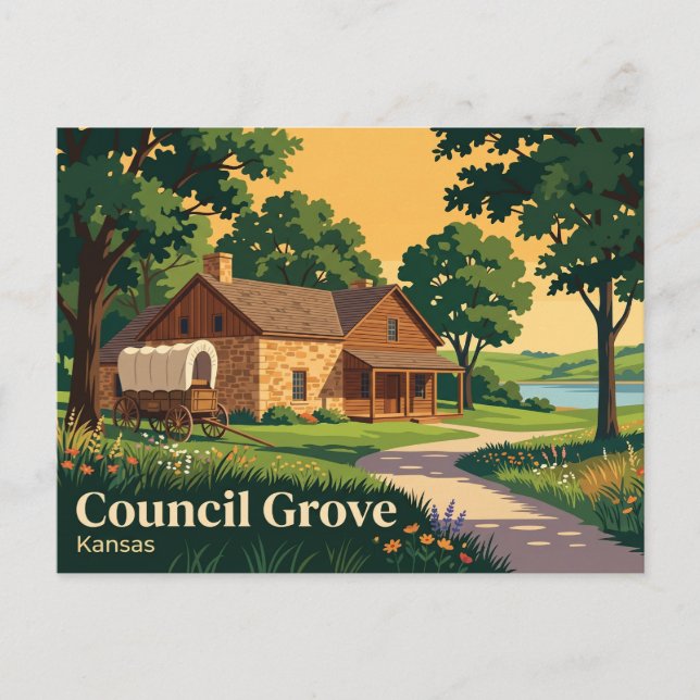 Carte Postale Council Grove, Kansas Kansas (Devant)