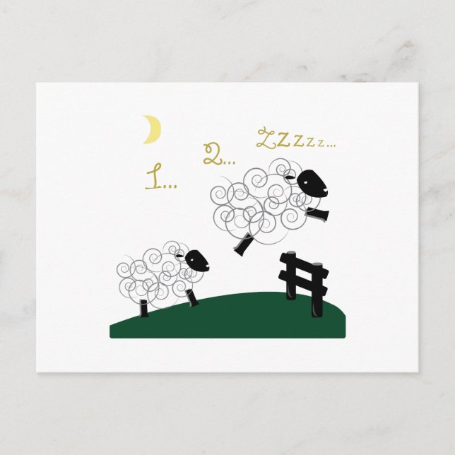 Carte Postale Counting Sheep (Devant)