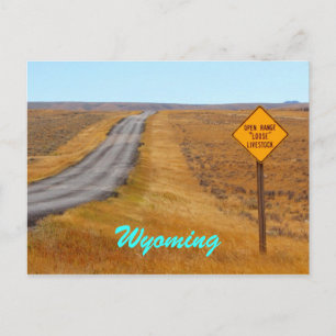 Carte Postale Country Road Open Range Wyoming
