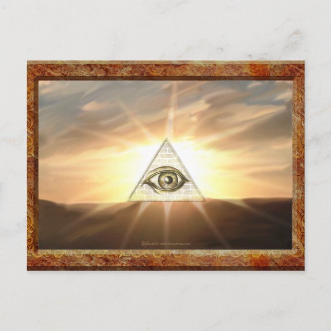Carte Postale Coup de soleil de l'oeil de la Providence (Devant)