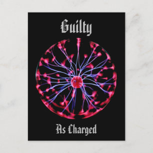Carte Postale Coupable d'une balle plasma accusée