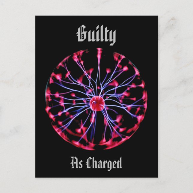 Carte Postale Coupable d'une balle plasma accusée (Devant)