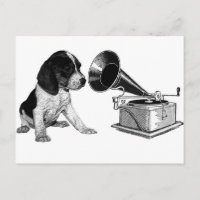 Coupe beagle avec Gramophone