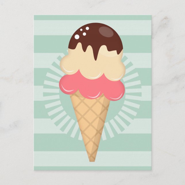 Carte Postale Coupe chocolate Vanilla Mint Green (Devant)