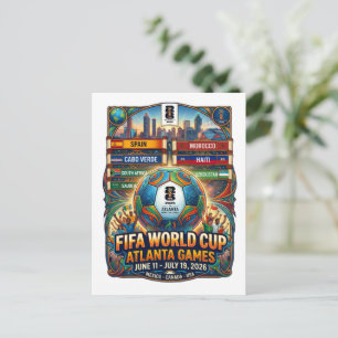 Carte Postale Coupe du Monde FIFA Atlanta Géorgie 2026