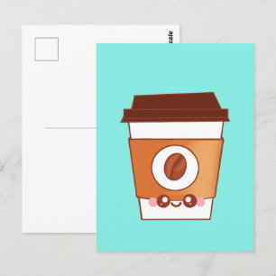 Carte Postale Coupe en papier Lover Café unique