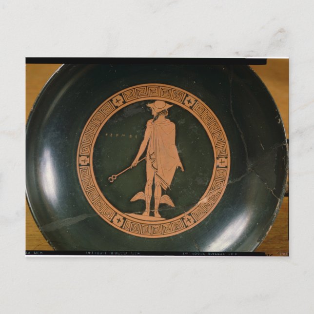 Carte Postale Coupe grecque à silhouette rouge, représentant le  (Devant)