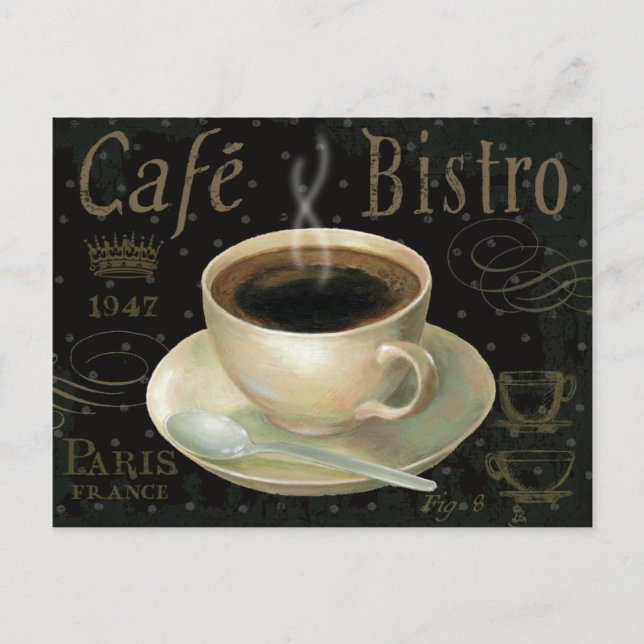 Carte Postale Coupe noire de café (Devant)
