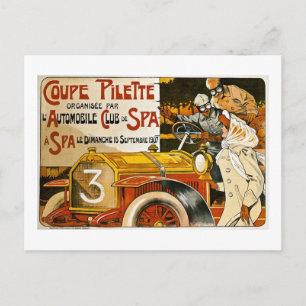 Carte Postale Coupe Pilette Vintage Espagnol Poster d'Automobile