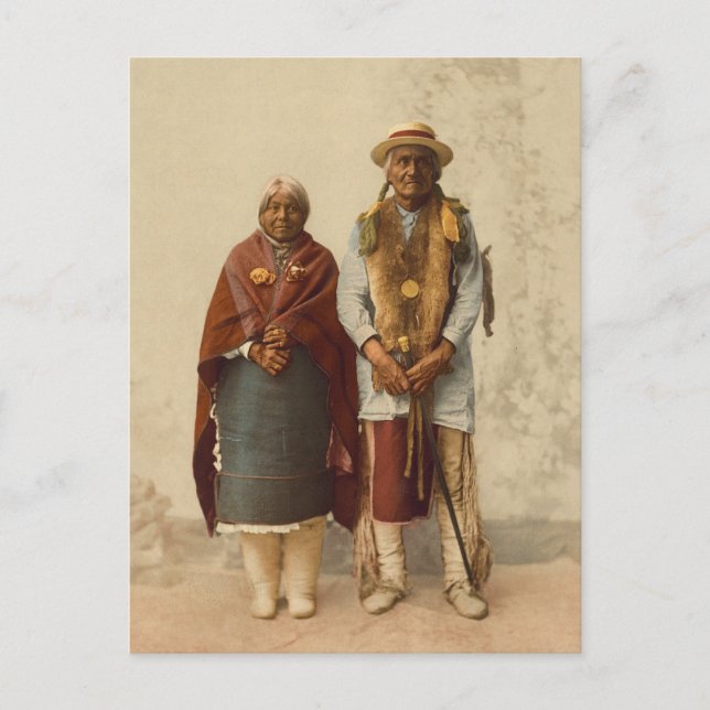 Carte Postale Couple amérindien, 1899 (Devant)