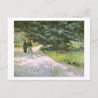 Carte Postale Couple & Blue Fir Tree Van Gogh Art