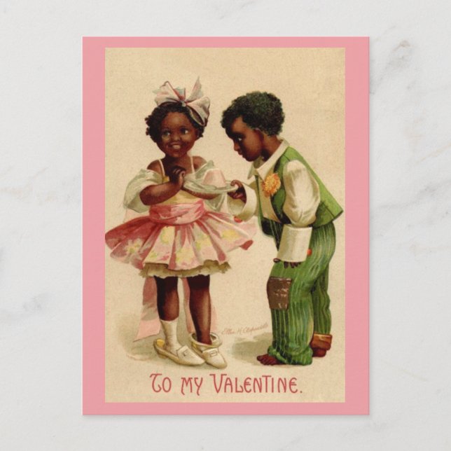 Carte Postale Couple d'Afrique vintage-américaine Valentine (Devant)