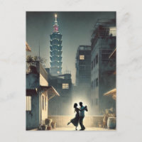 Couple Dancing avec Taipei 101 en arrière - plan