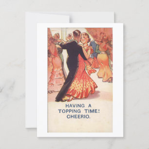 Carte Postale Couple Dancing, Cheerio ! Inspiré Vintage 1936