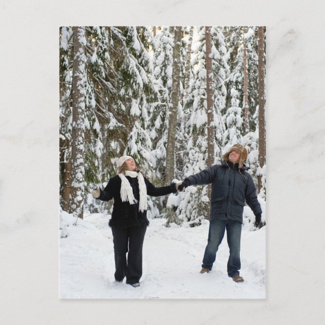 Carte Postale Couple dans la forêt (Devant)