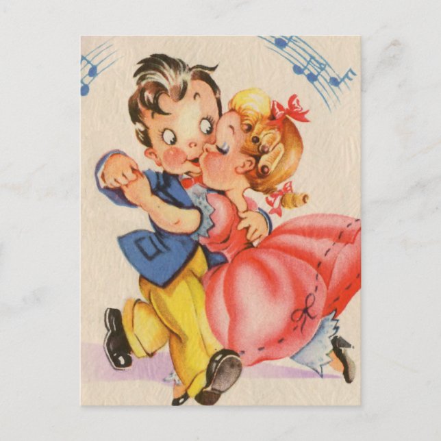 Carte Postale Couple dansant (Devant)