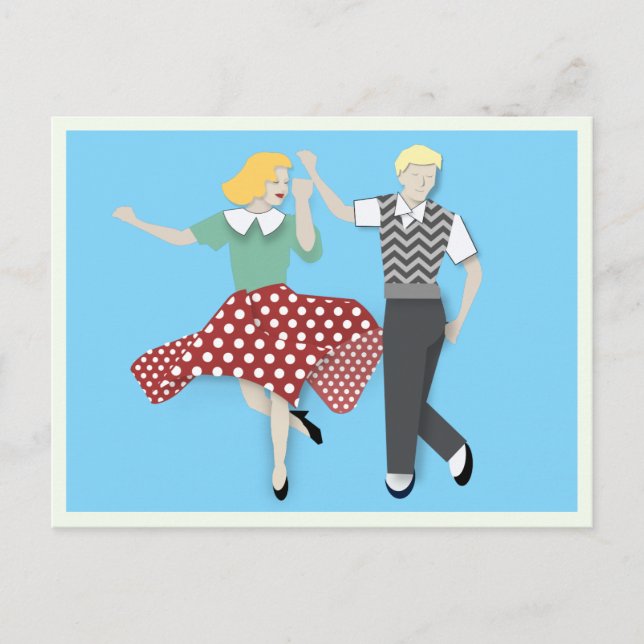 Carte Postale Couple de danse (Devant)