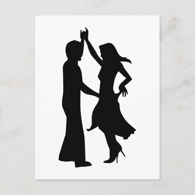 Carte Postale Couple de danse standard (Devant)