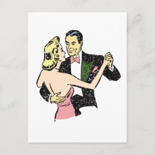 Carte Postale couple de danses vintages