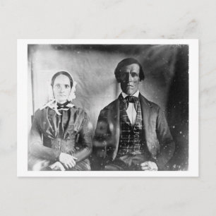 Carte Postale Couple homme et femme assis 1840