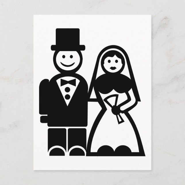 Carte Postale couple mariage (Devant)
