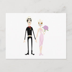 Carte Postale Couple Mariage campagnard humoristique