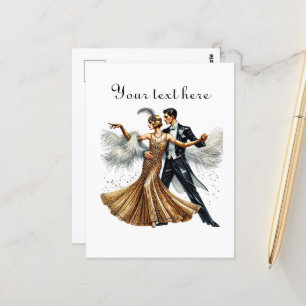 Carte Postale Couple mignon ajouter du texte