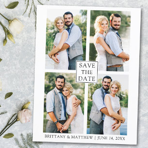 Carte Postale Couple minimaliste moderne 4 photo Enregistrer la 