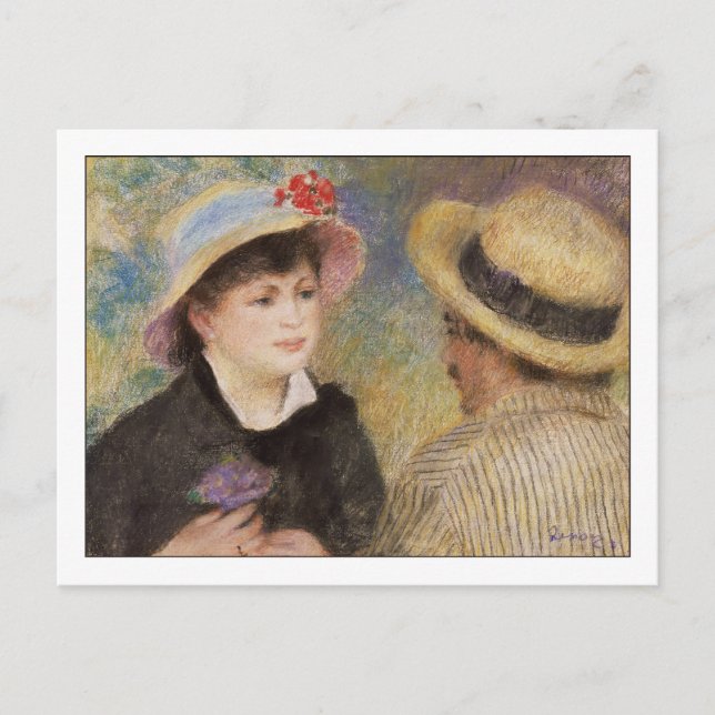 Carte Postale Couple nautique par Pierre Auguste Renoir (Devant)