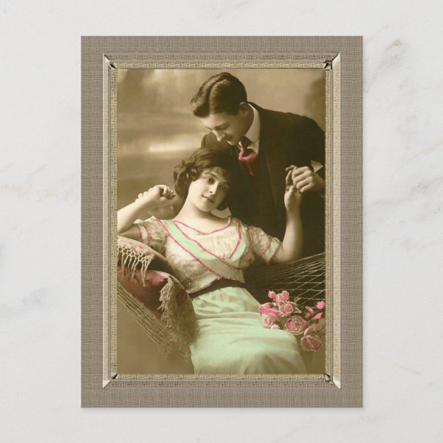 Carte Postale Couple romantique - aime la dévotion (Devant)