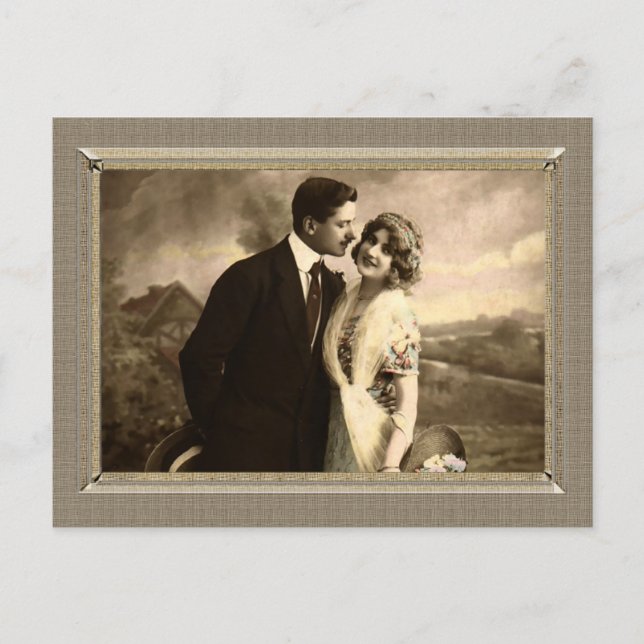 Carte Postale Couple romantique - mari adorant (Devant)