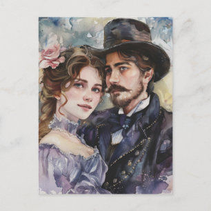 Carte Postale Couple Victorien