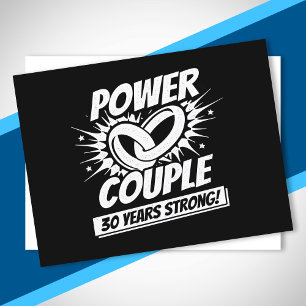 Carte Postale Couples du 30e Anniversaire Mariés 30 Ans Forts