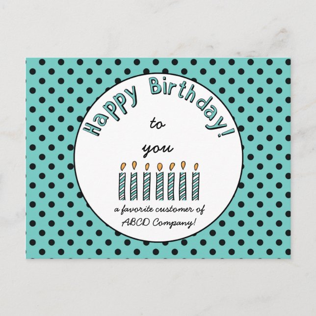 Carte Postale Coupon d'anniversaire pour les affaires (Devant)