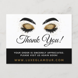 Carte Postale Coupon de maquillage Merci Glamorisant Gold Eye La