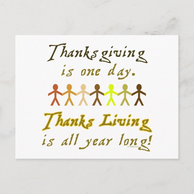Carte Postale Coupures De Papier Thanksgiving Mignonnes À Dire (Devant)