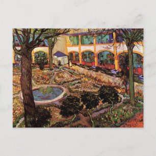 Carte Postale Cour de l'hôpital d'Arles par Vincent van Gogh
