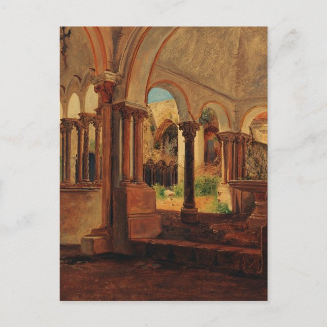 Carte Postale Cour du monastère déserté (Devant)