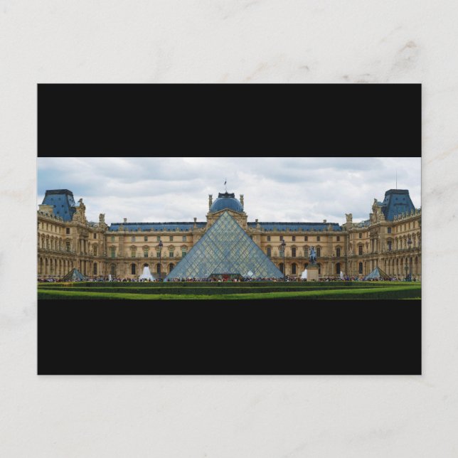 Carte Postale Cour du Musée du Louvre avec la Pyramide (Devant)